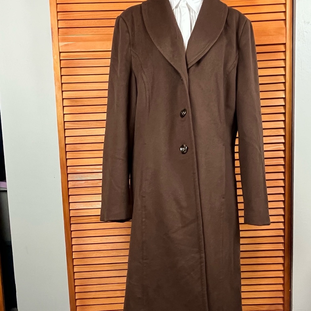 Chadwick’s Classic Brown Wool Blend Women's Trench Coat